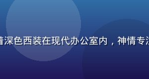 一起草创始人张明远，身着深色西装在现代办公室内，神情专注，背景为落地窗城市夜景